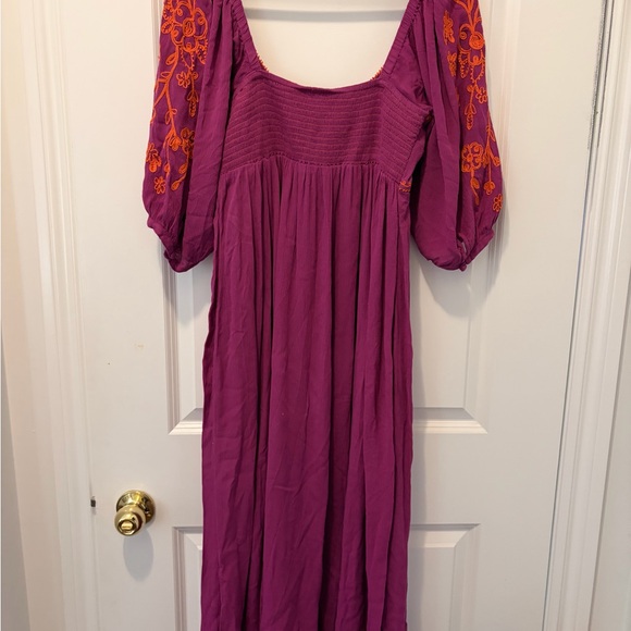 Free People Wedgewood Maxi Dress in Orchid Pavillion Size Medium Z209-34 - Picture 5 of 12